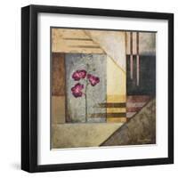 Orchids and Shapes II-Michael Marcon-Framed Art Print