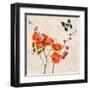 Orchids & Butterflies I-Teo Rizzardi-Framed Art Print