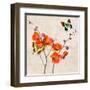 Orchids & Butterflies I-Teo Rizzardi-Framed Art Print