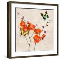 Orchids & Butterflies I-Teo Rizzardi-Framed Art Print