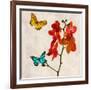 Orchids & Butterflies II-Teo Rizzardi-Framed Art Print