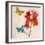 Orchids & Butterflies II-Teo Rizzardi-Framed Art Print