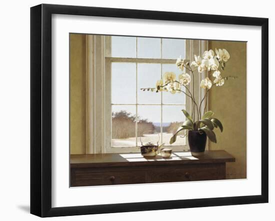 Orchids with Teapots-Zhen-Huan Lu-Framed Giclee Print