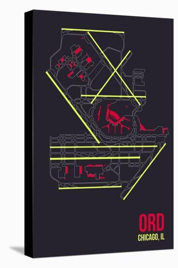 ORD Airport Layout-08 Left-Stretched Canvas