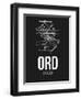 ORD Chicago Airport Black-NaxArt-Framed Art Print