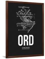 ORD Chicago Airport Black-NaxArt-Framed Art Print