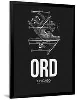 ORD Chicago Airport Black-NaxArt-Framed Art Print