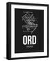 ORD Chicago Airport Black-NaxArt-Framed Art Print