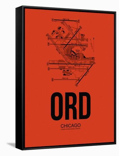 ORD Chicago Airport Orange-NaxArt-Framed Stretched Canvas