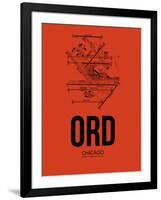 ORD Chicago Airport Orange-NaxArt-Framed Art Print