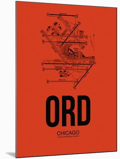 ORD Chicago Airport Orange-NaxArt-Mounted Art Print