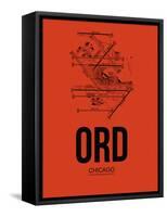 ORD Chicago Airport Orange-NaxArt-Framed Stretched Canvas