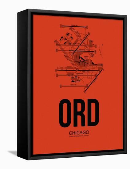 ORD Chicago Airport Orange-NaxArt-Framed Stretched Canvas