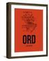 ORD Chicago Airport Orange-NaxArt-Framed Art Print