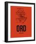 ORD Chicago Airport Orange-NaxArt-Framed Art Print