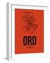 ORD Chicago Airport Orange-NaxArt-Framed Art Print