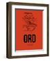 ORD Chicago Airport Orange-NaxArt-Framed Art Print