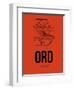 ORD Chicago Airport Orange-NaxArt-Framed Art Print