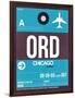 ORD Chicago Luggage Tag 1-NaxArt-Framed Art Print