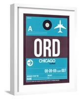 ORD Chicago Luggage Tag 1-NaxArt-Framed Art Print