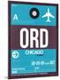 ORD Chicago Luggage Tag 1-NaxArt-Mounted Art Print