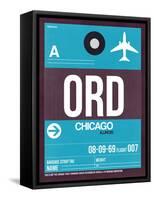 ORD Chicago Luggage Tag 1-NaxArt-Framed Stretched Canvas