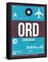 ORD Chicago Luggage Tag 1-NaxArt-Framed Stretched Canvas
