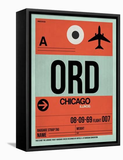 ORD Chicago Luggage Tag 2-NaxArt-Framed Stretched Canvas