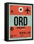 ORD Chicago Luggage Tag 2-NaxArt-Framed Stretched Canvas
