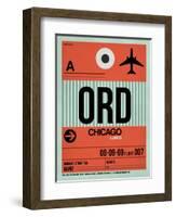 ORD Chicago Luggage Tag 2-NaxArt-Framed Art Print