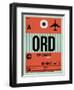 ORD Chicago Luggage Tag 2-NaxArt-Framed Art Print