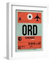 ORD Chicago Luggage Tag 2-NaxArt-Framed Art Print