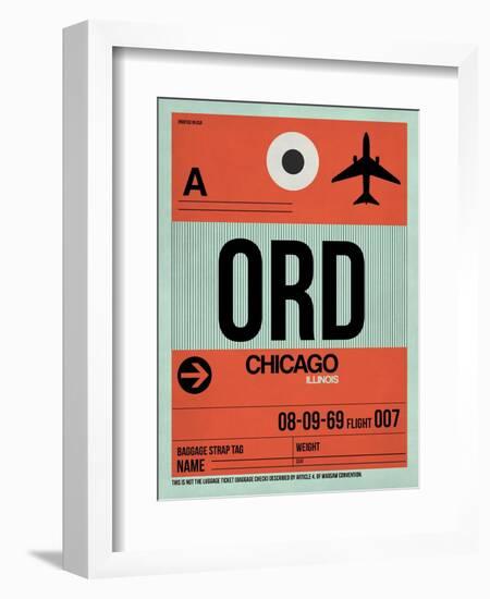 ORD Chicago Luggage Tag 2-NaxArt-Framed Art Print