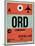 ORD Chicago Luggage Tag 2-NaxArt-Mounted Art Print