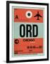 ORD Chicago Luggage Tag 2-NaxArt-Framed Art Print