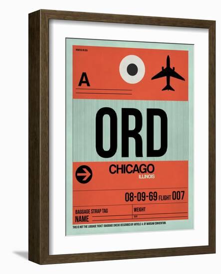 ORD Chicago Luggage Tag 2-NaxArt-Framed Art Print