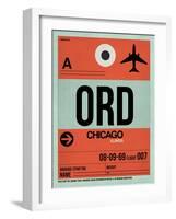 ORD Chicago Luggage Tag 2-NaxArt-Framed Art Print