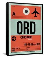 ORD Chicago Luggage Tag 2-NaxArt-Framed Stretched Canvas
