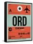 ORD Chicago Luggage Tag 2-NaxArt-Framed Stretched Canvas