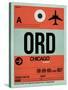 ORD Chicago Luggage Tag 2-NaxArt-Stretched Canvas