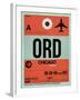 ORD Chicago Luggage Tag 2-NaxArt-Framed Art Print