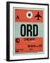 ORD Chicago Luggage Tag 2-NaxArt-Framed Art Print