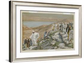 Ordaining of the Twelve Apostles, Illustration from 'The Life of Our Lord Jesus Christ'-James Tissot-Framed Giclee Print