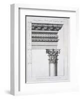 Order of the Portico to the Vestibulum in the Peristylium-Robert Adam-Framed Premium Giclee Print