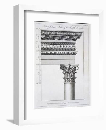 Order of the Portico to the Vestibulum in the Peristylium-Robert Adam-Framed Premium Giclee Print