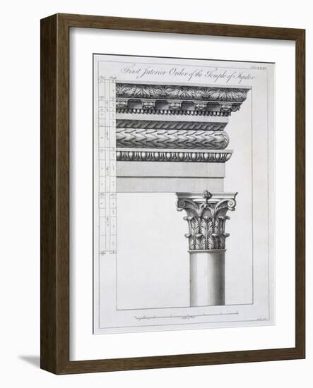 Order of the Portico to the Vestibulum in the Peristylium-Robert Adam-Framed Giclee Print