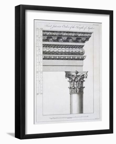 Order of the Portico to the Vestibulum in the Peristylium-Robert Adam-Framed Giclee Print