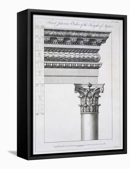 Order of the Portico to the Vestibulum in the Peristylium-Robert Adam-Framed Stretched Canvas