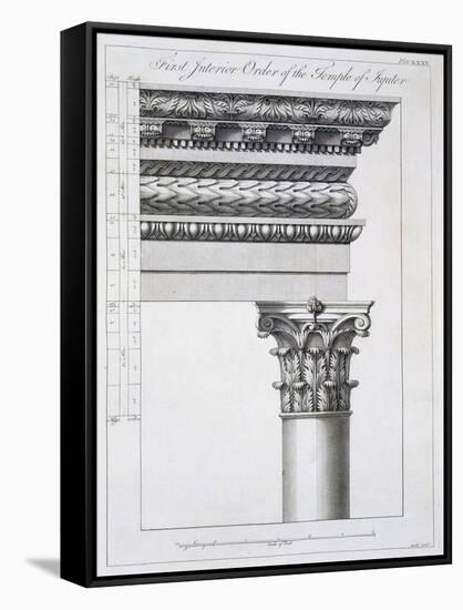 Order of the Portico to the Vestibulum in the Peristylium-Robert Adam-Framed Stretched Canvas