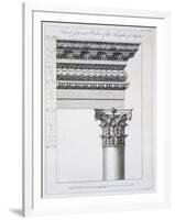 Order of the Portico to the Vestibulum in the Peristylium-Robert Adam-Framed Giclee Print